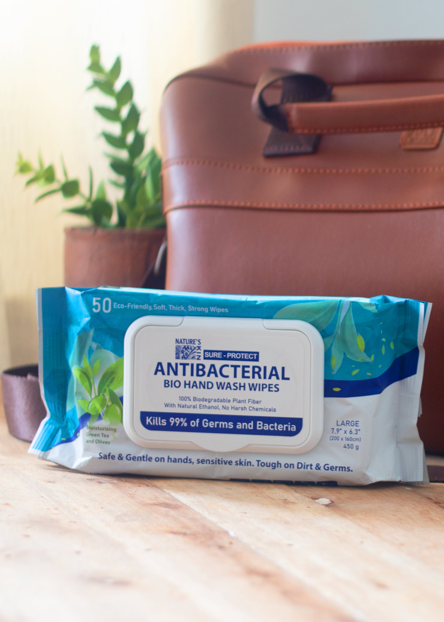 Antibacterial Bio Wash Wipes